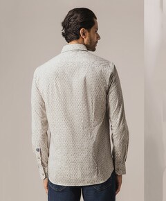 Overhemd lange mouw beige