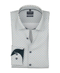 Heren overhemd lange mouw ecru