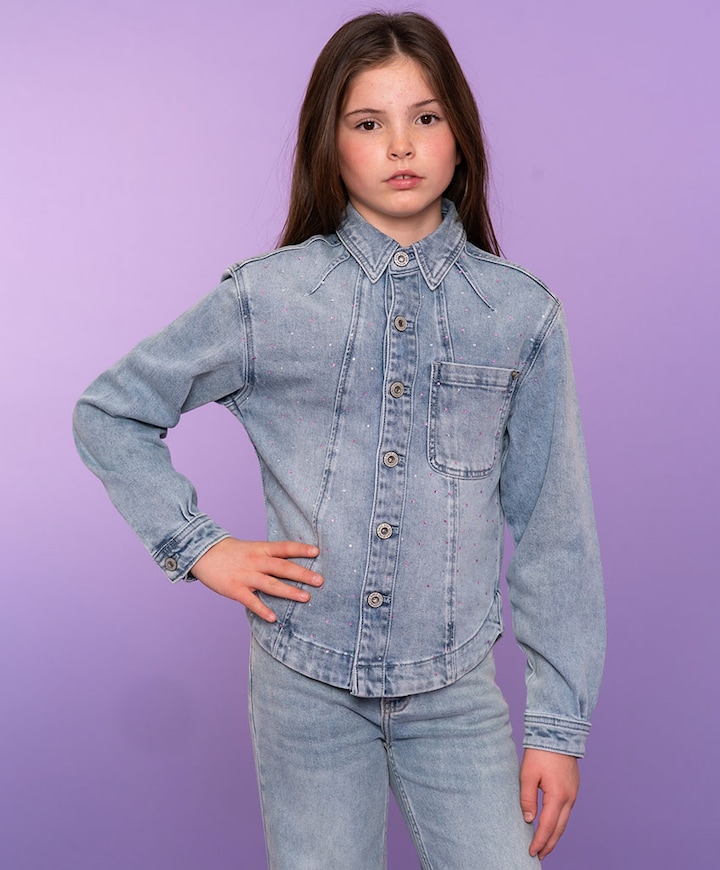 Meisjes spijkerjas blauw