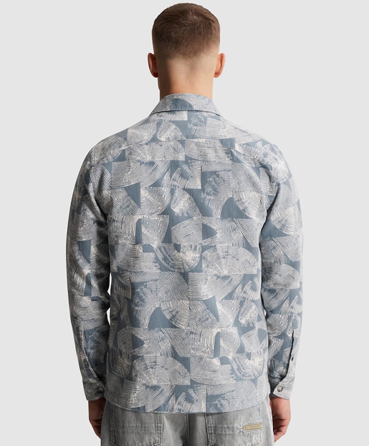 Heren overshirt grijs