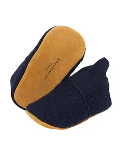 Wool Slippers w. Rib uniseks pantoffels  blauw