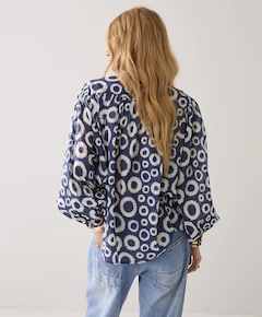 Dames blouse blauw