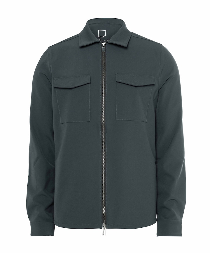 Heren overshirt grijs