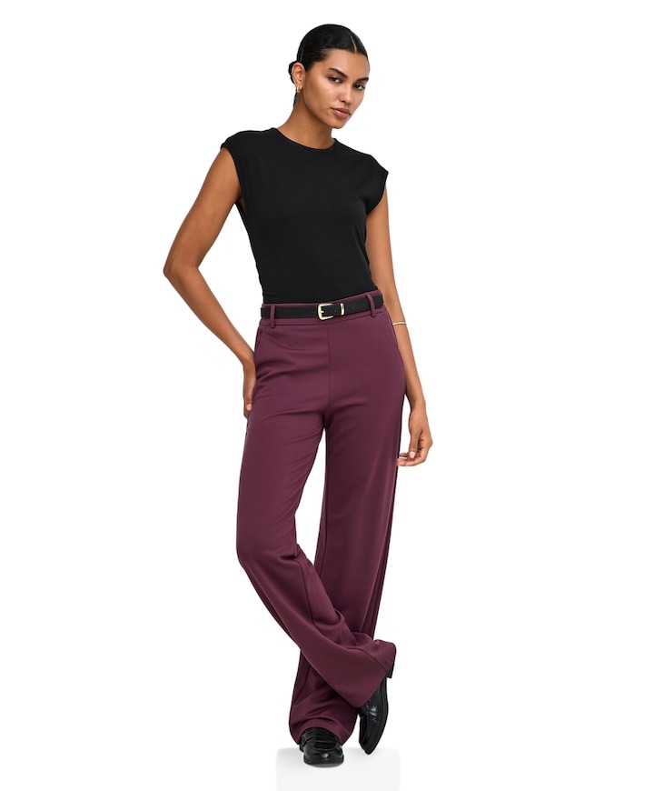 ONLPOPTRASH LIFE MW STRAIGHT dames broek bordeaux