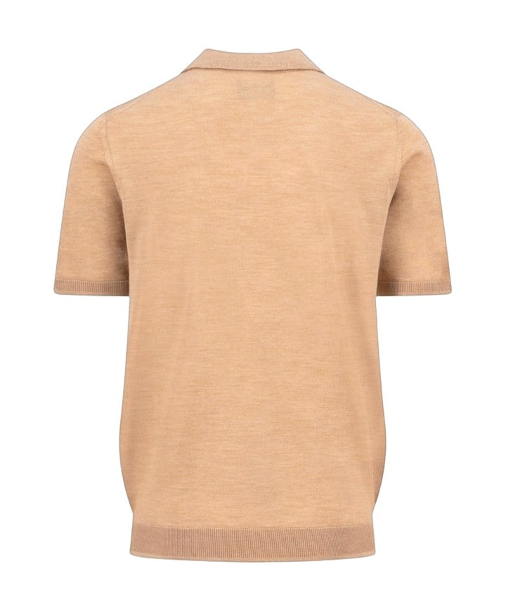 Heren polo beige