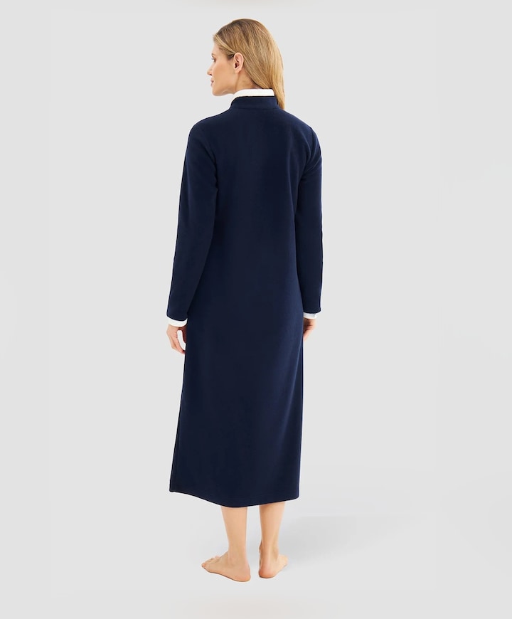 Dames ochtendjas blauw