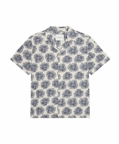 Heren overhemd korte mouw blauw