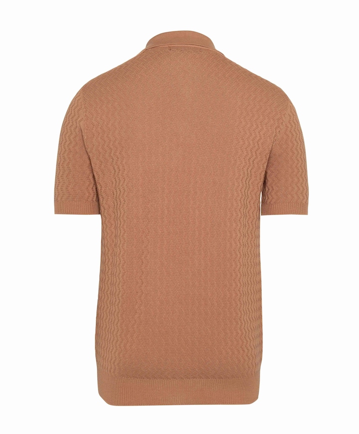 Heren polo brique