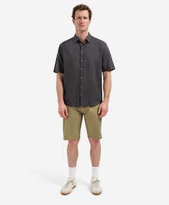 Heren overhemd korte mouw grijs