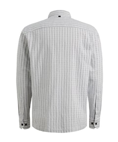 Heren overhemd lange mouw blauw