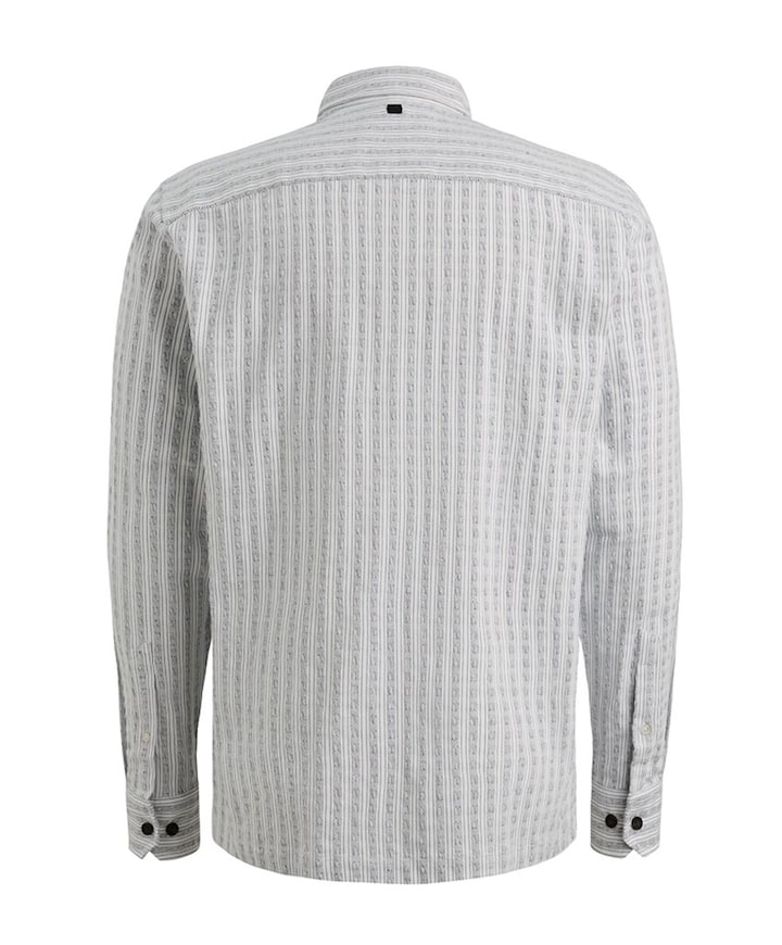 Heren overhemd lange mouw blauw