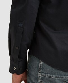 Heren overhemd lange mouw blauw
