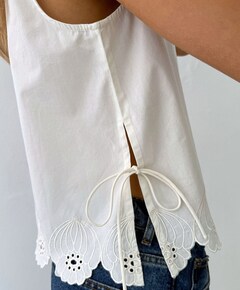 Dames top ecru