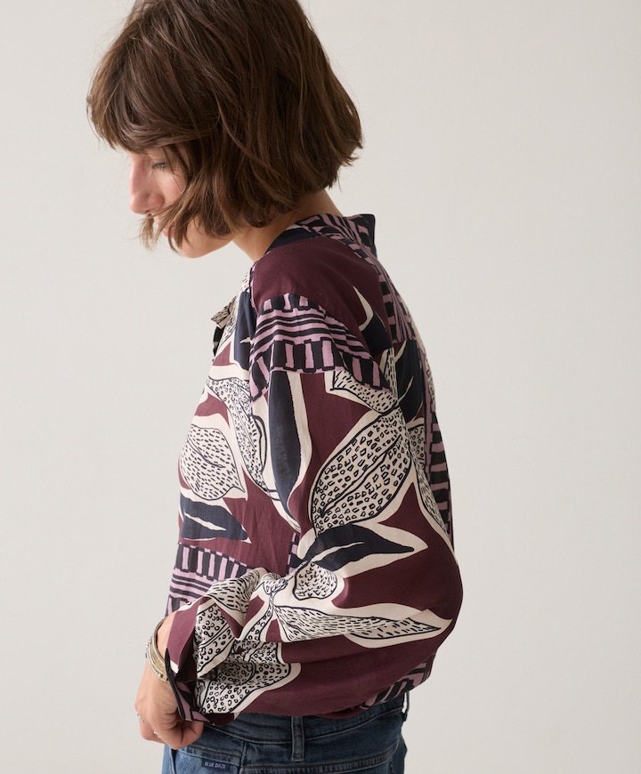 Dames blouse bordeaux