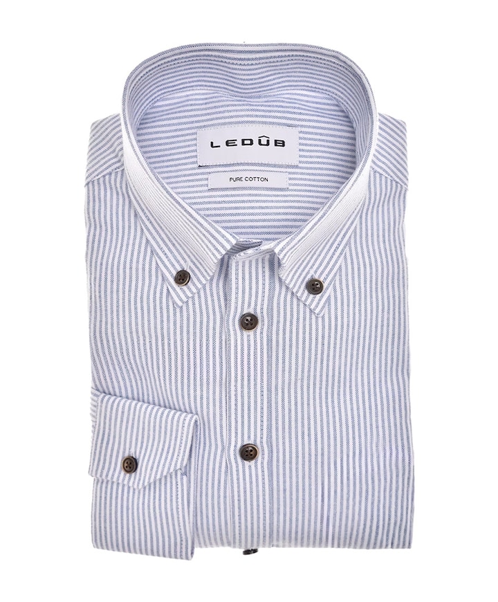 Overhemd lange mouw blauw