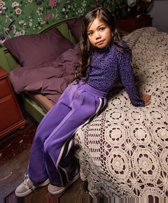Little scuba wideleg  meisjes broek paars