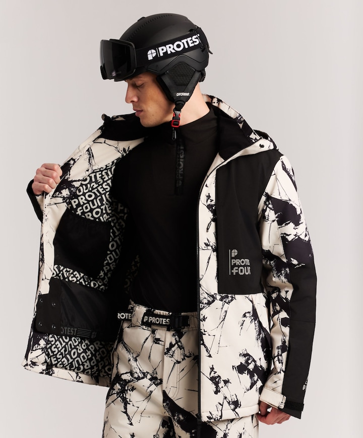 Heren ski-jas ecru