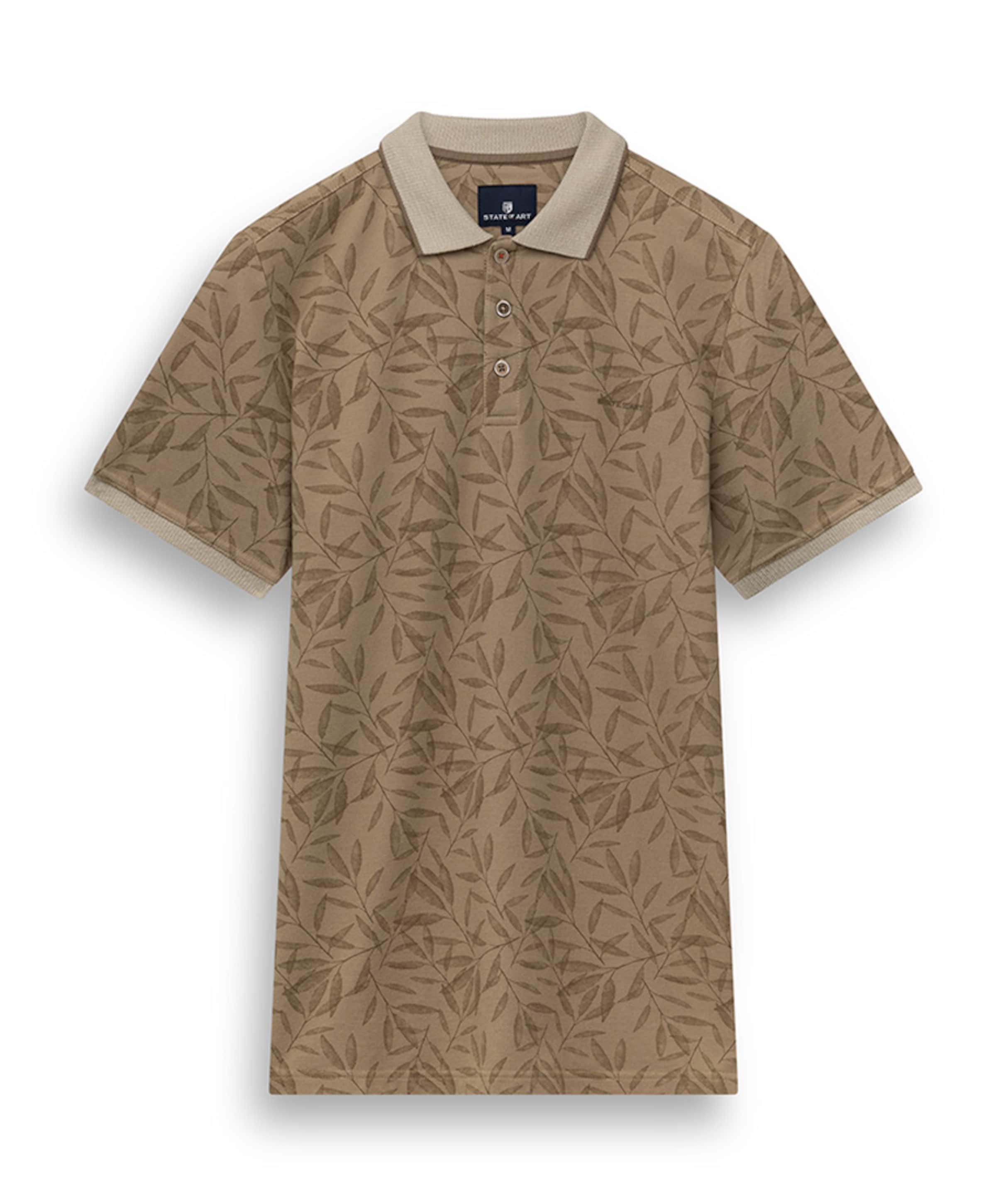 Heren polo beige