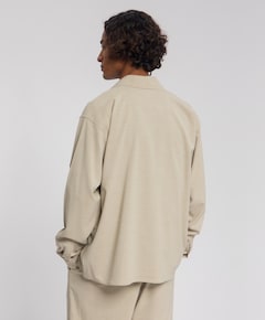 Heren overhemd lange mouw beige