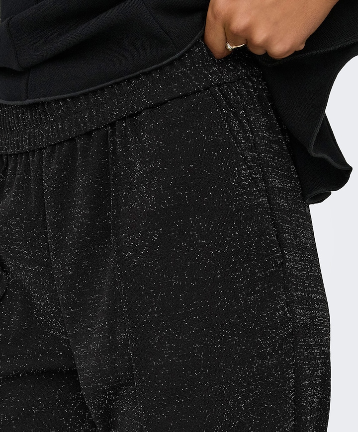 ONLPOPTRASH-SUKI ALYA LIFE GLITTER dames broek zwart