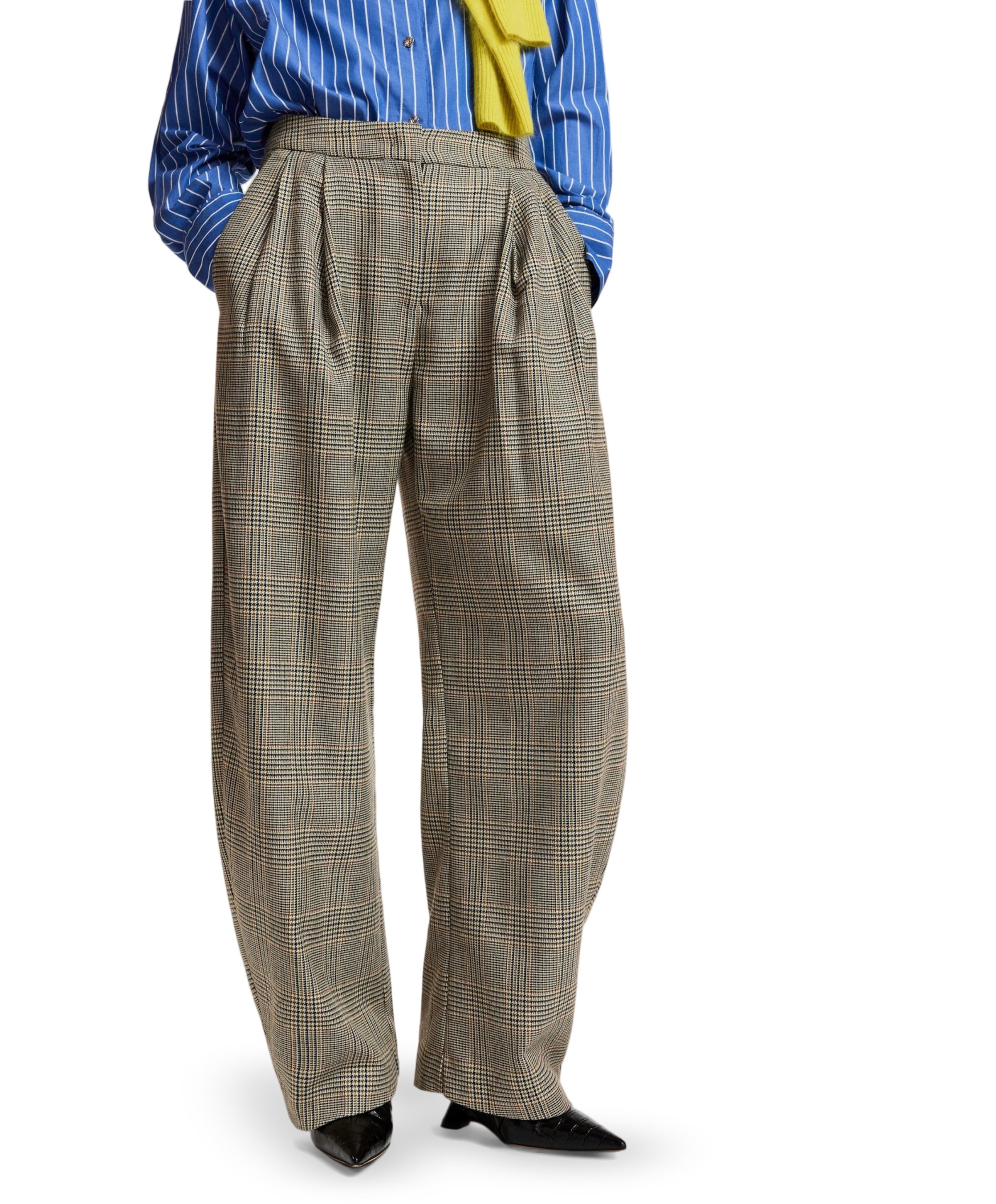 Karol Barrel Leg dames pantalon bruin