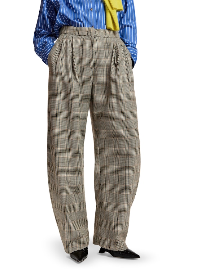 Karol Barrel Leg dames pantalon bruin