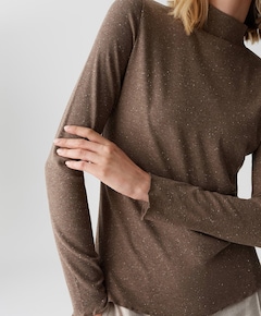 Dames longsleeve bruin