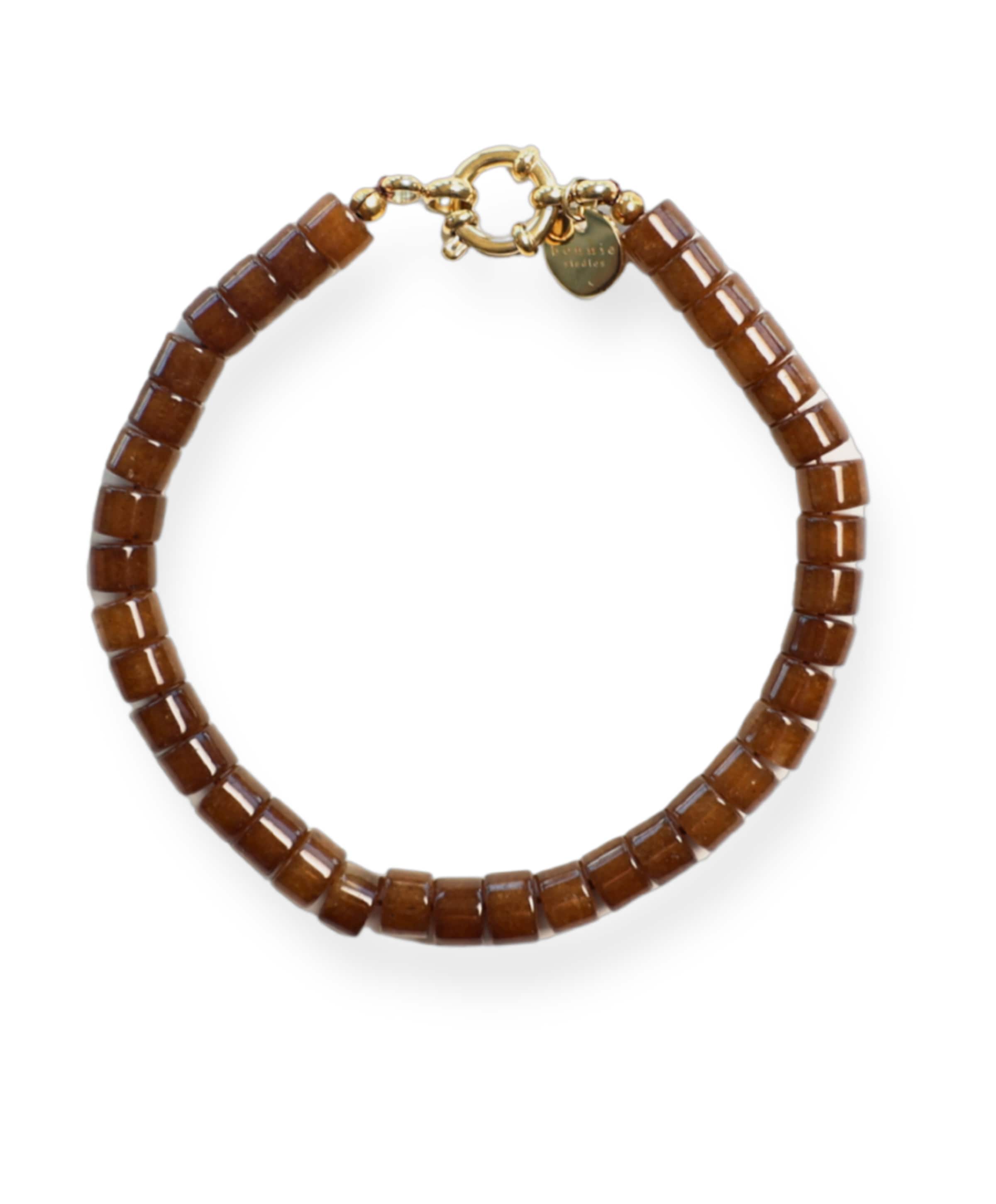 Dames armband bruin