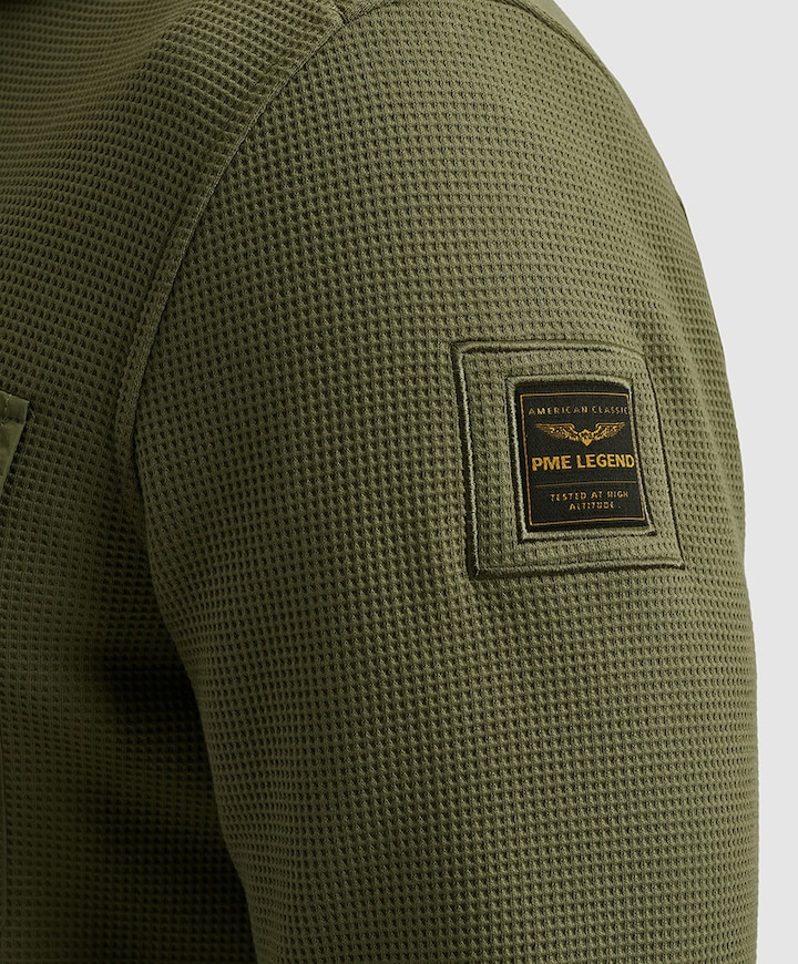 Heren overhemd lange mouw groen