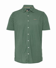 Heren overhemd korte mouw groen