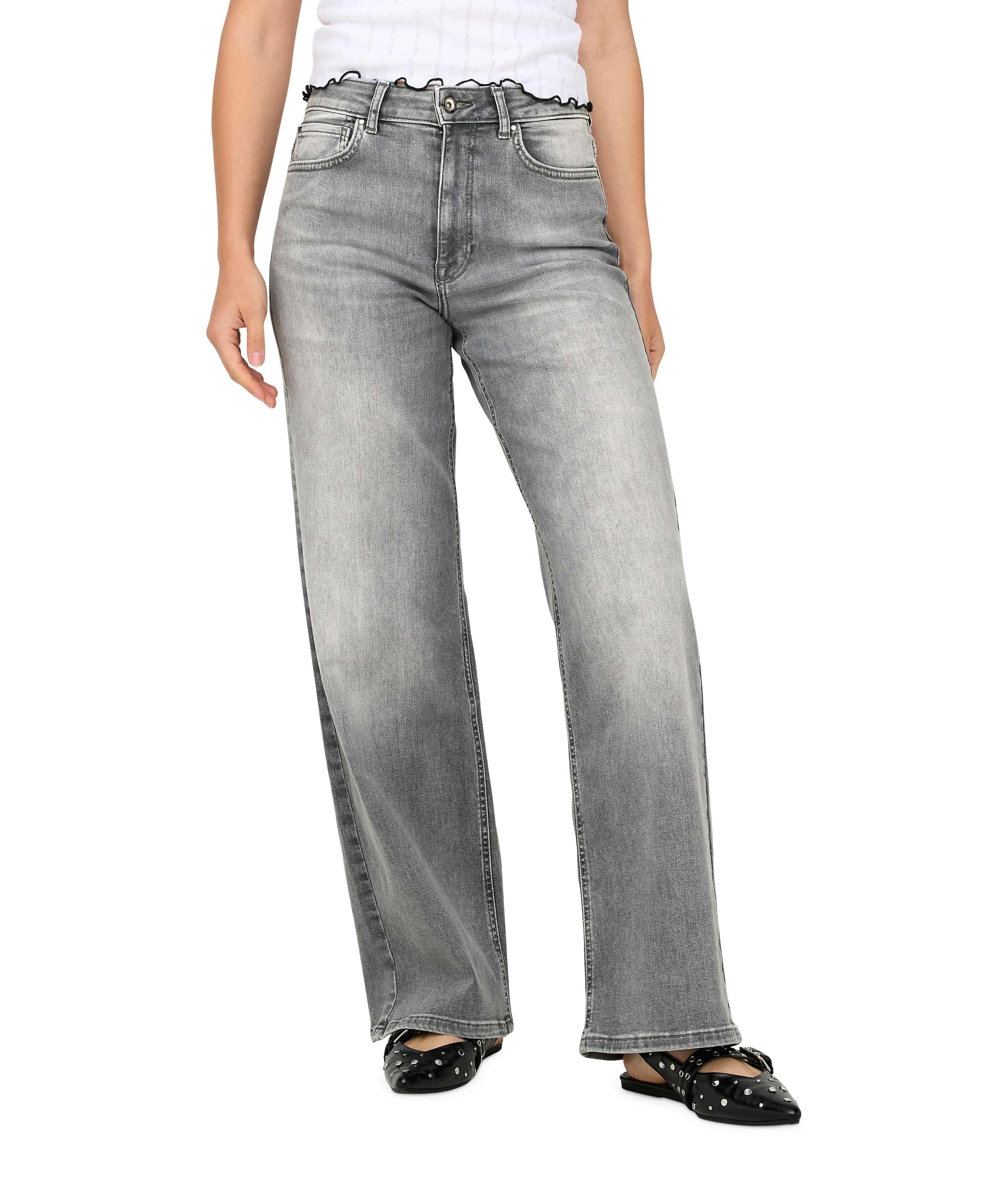 ONLMADISON BLUSH HW WID DNM REA0938 grijs