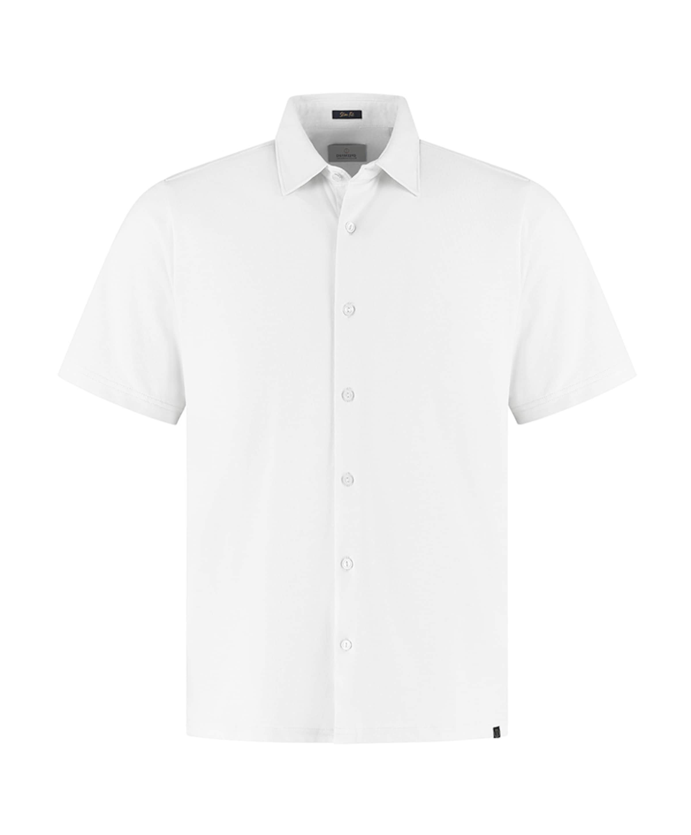 Heren overhemd korte mouw wit