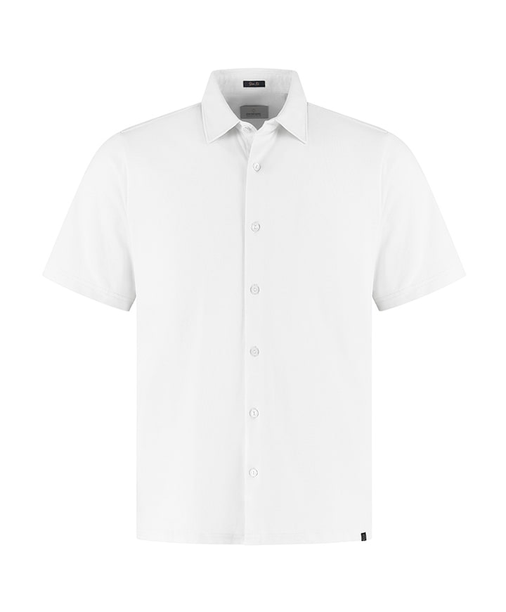 Heren overhemd korte mouw wit