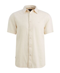 Heren overhemd korte mouw ecru