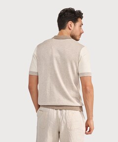 Heren polo beige