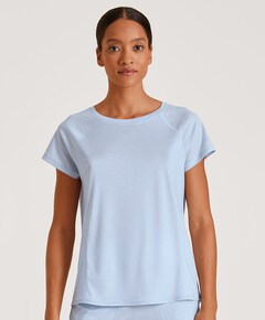 Dames pyjamatop blauw