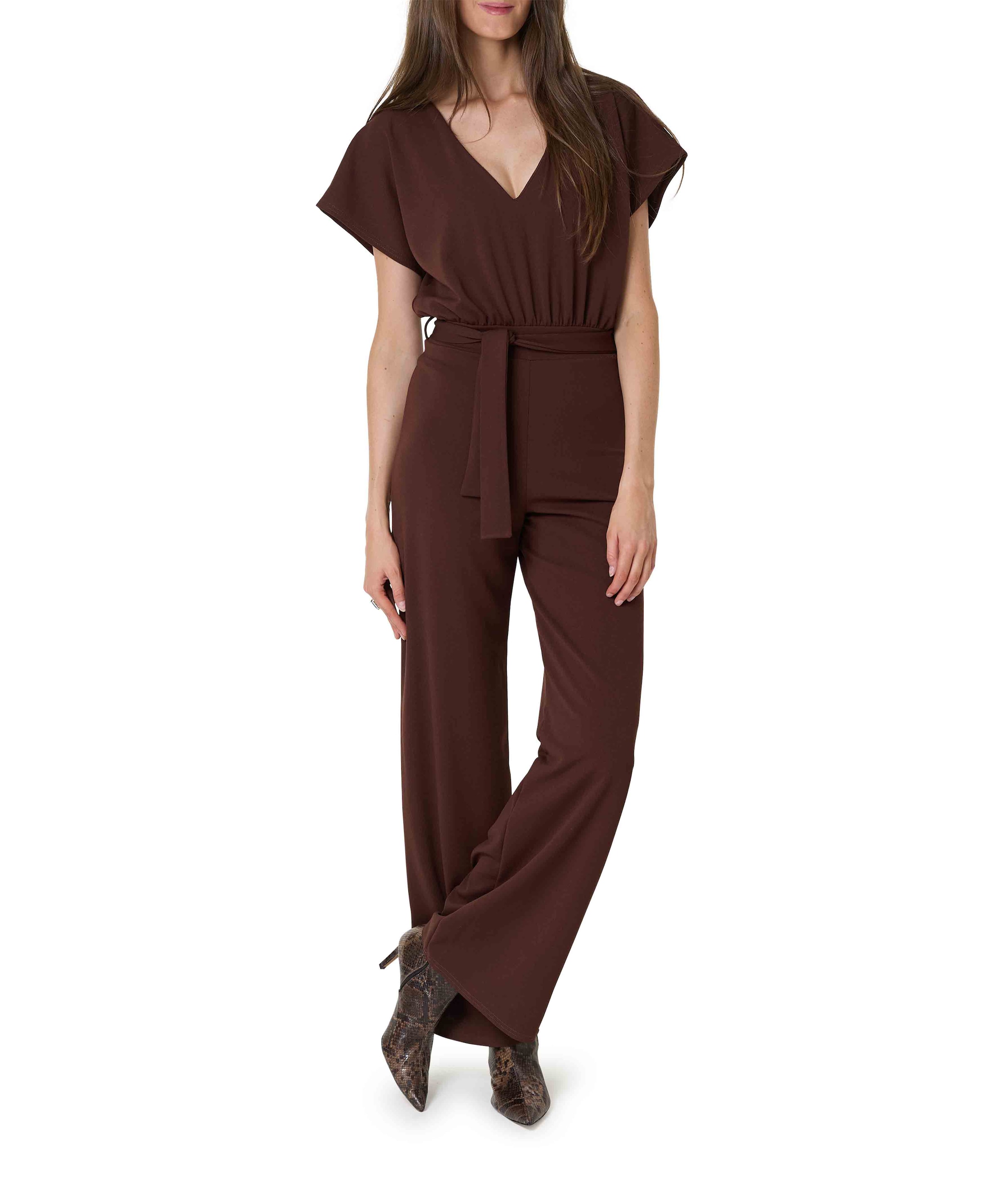Girl-ju.v dames jumpsuit bruin
