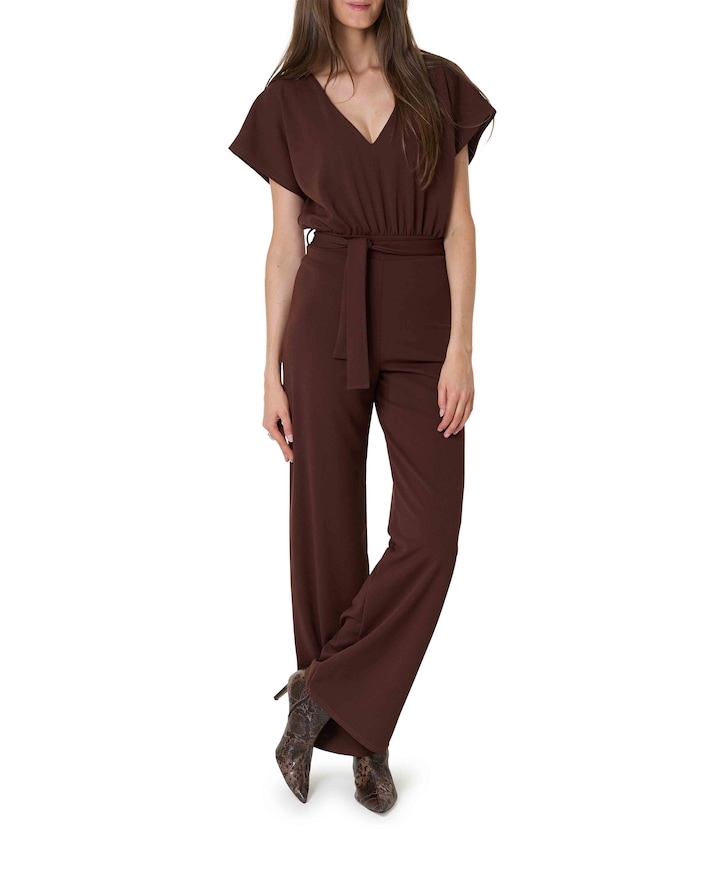 Girl-ju.v dames jumpsuit bruin