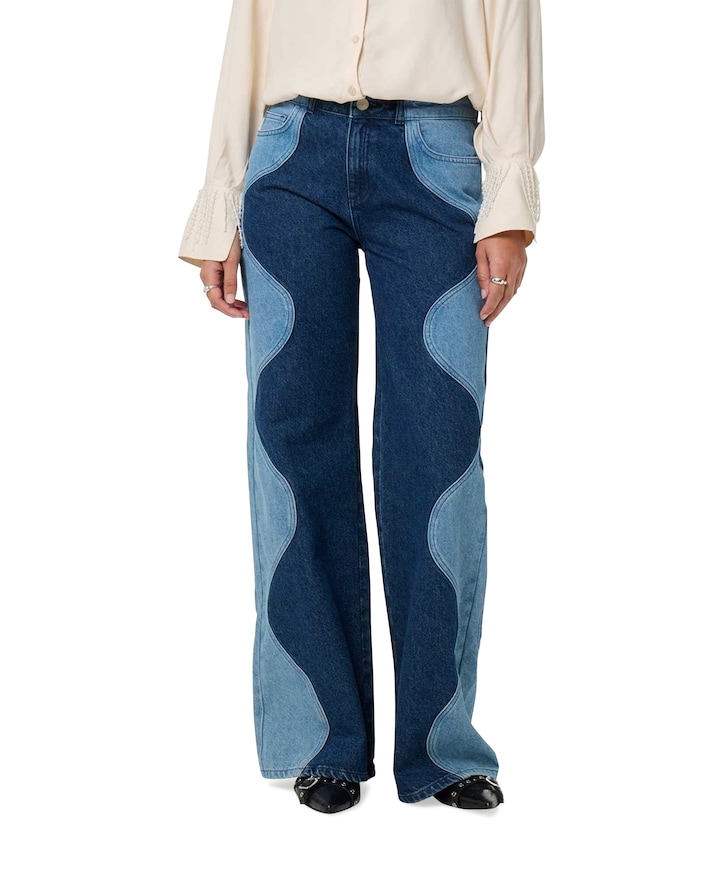 Thea Wavy jeans blauw
