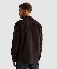Heren overhemd lange mouw bordeaux