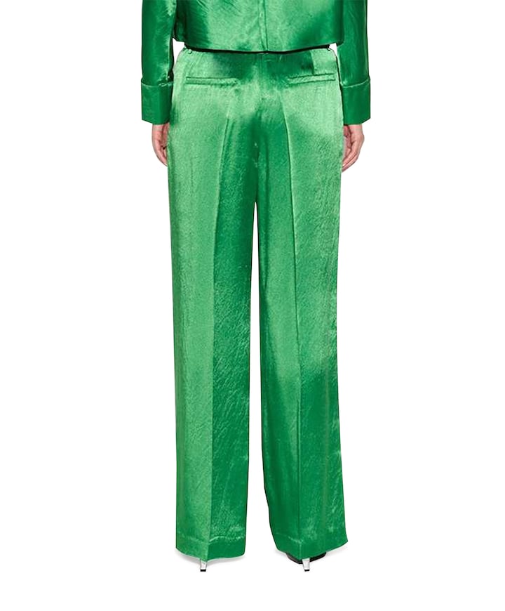 Jules satin dames broek groen
