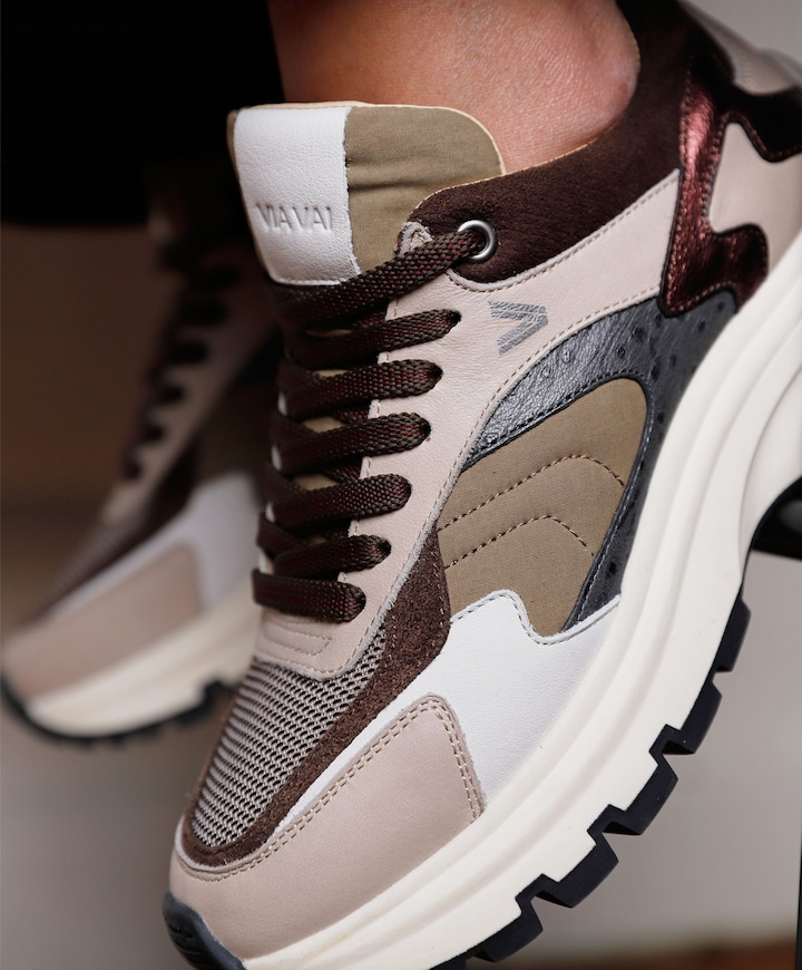 Liz Leighton dames sneakers beige