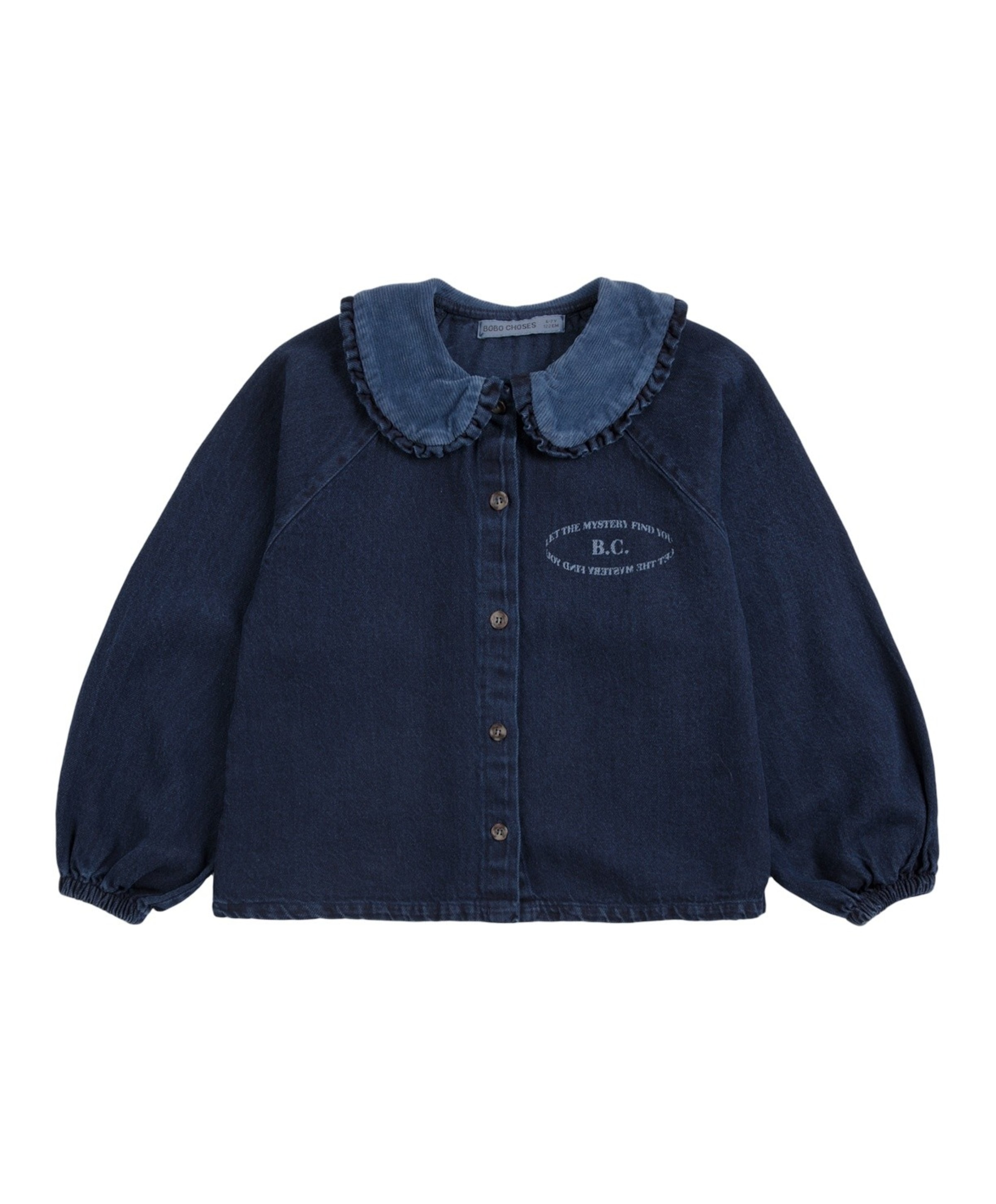 Meisjes blouse lange mouw blauw