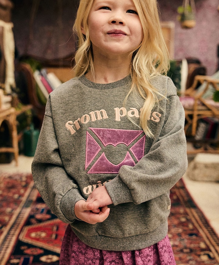 Meisjes sweater grijs