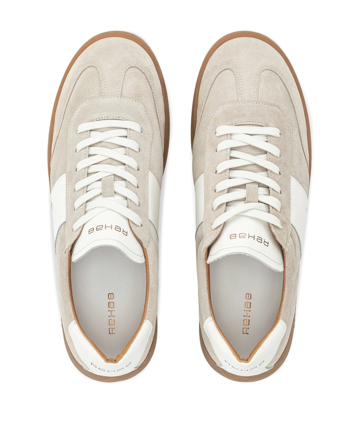 Zack sue LTHR heren sneakers beige