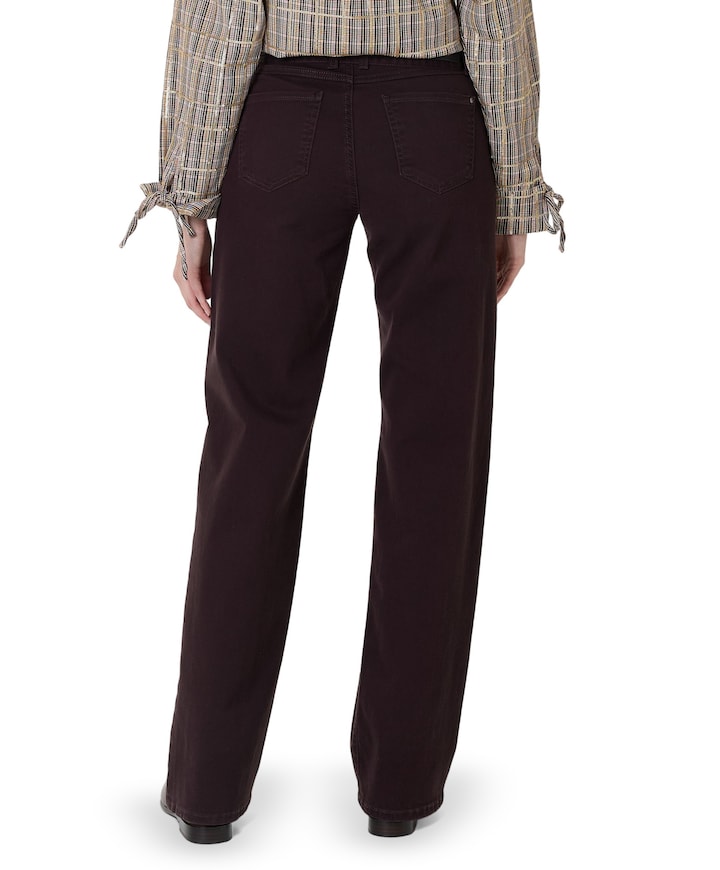 LIZ BELT dames jeans bordeaux