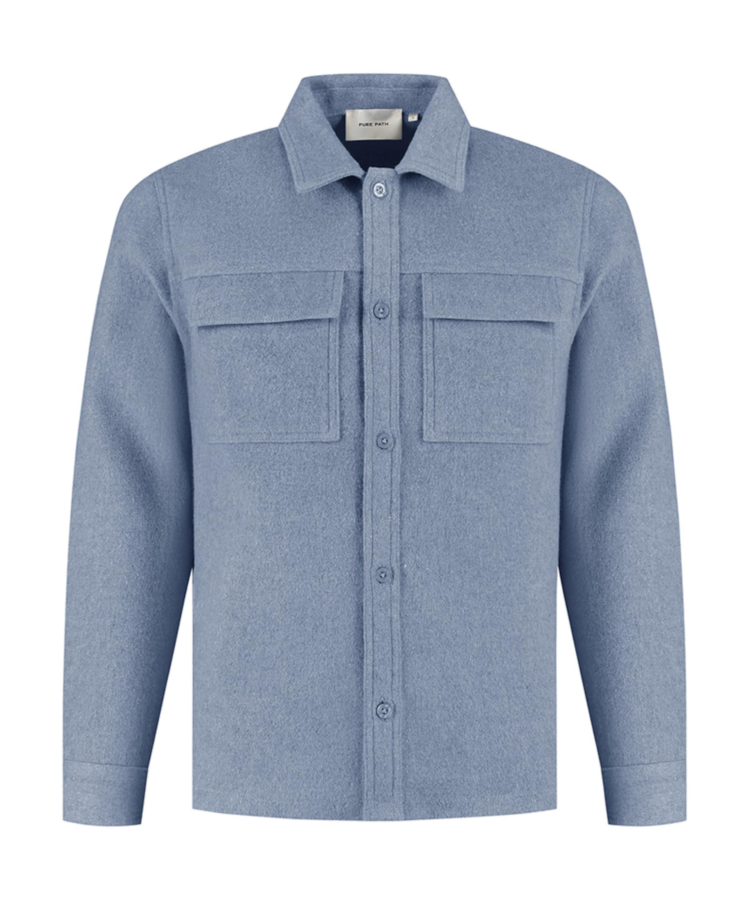 Heren overshirt blauw
