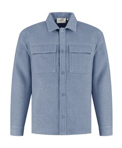 Heren overshirt blauw