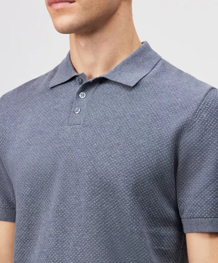 Heren polo blauw
