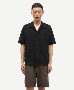 Heren overhemd korte mouw zwart